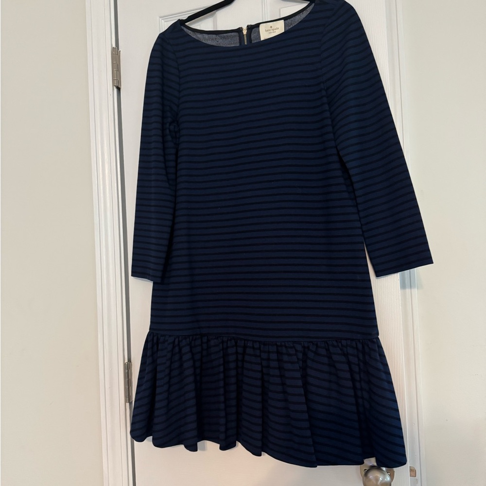 Kate Spade Navy and Black Striped Mini Dress‎